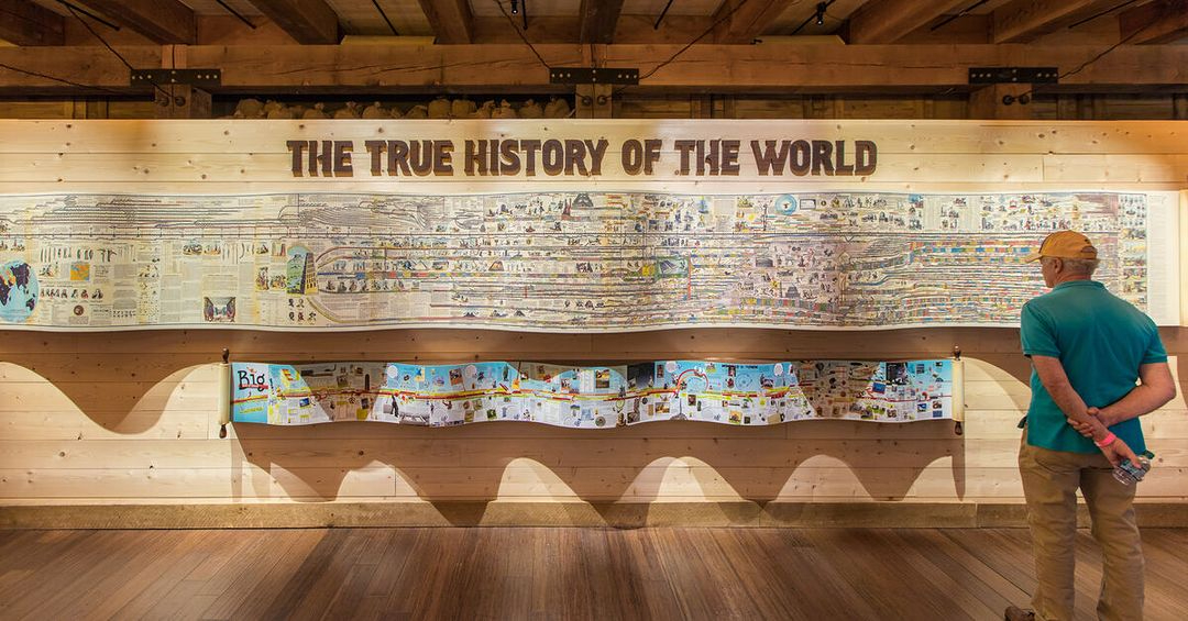 Ein Wandgemälde, das den Anspruch erhebt, die „wahre“ Geschichte der Welt zu erklären