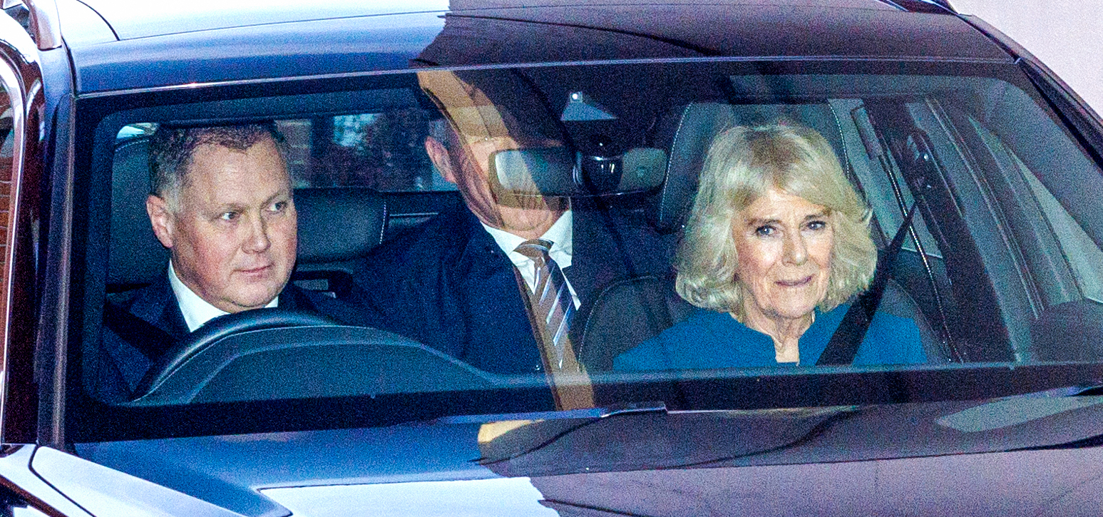 Königin Camilla machte ein mutiges Gesicht, als sie nach ihrem Besuch bei Charles das Krankenhaus verließ