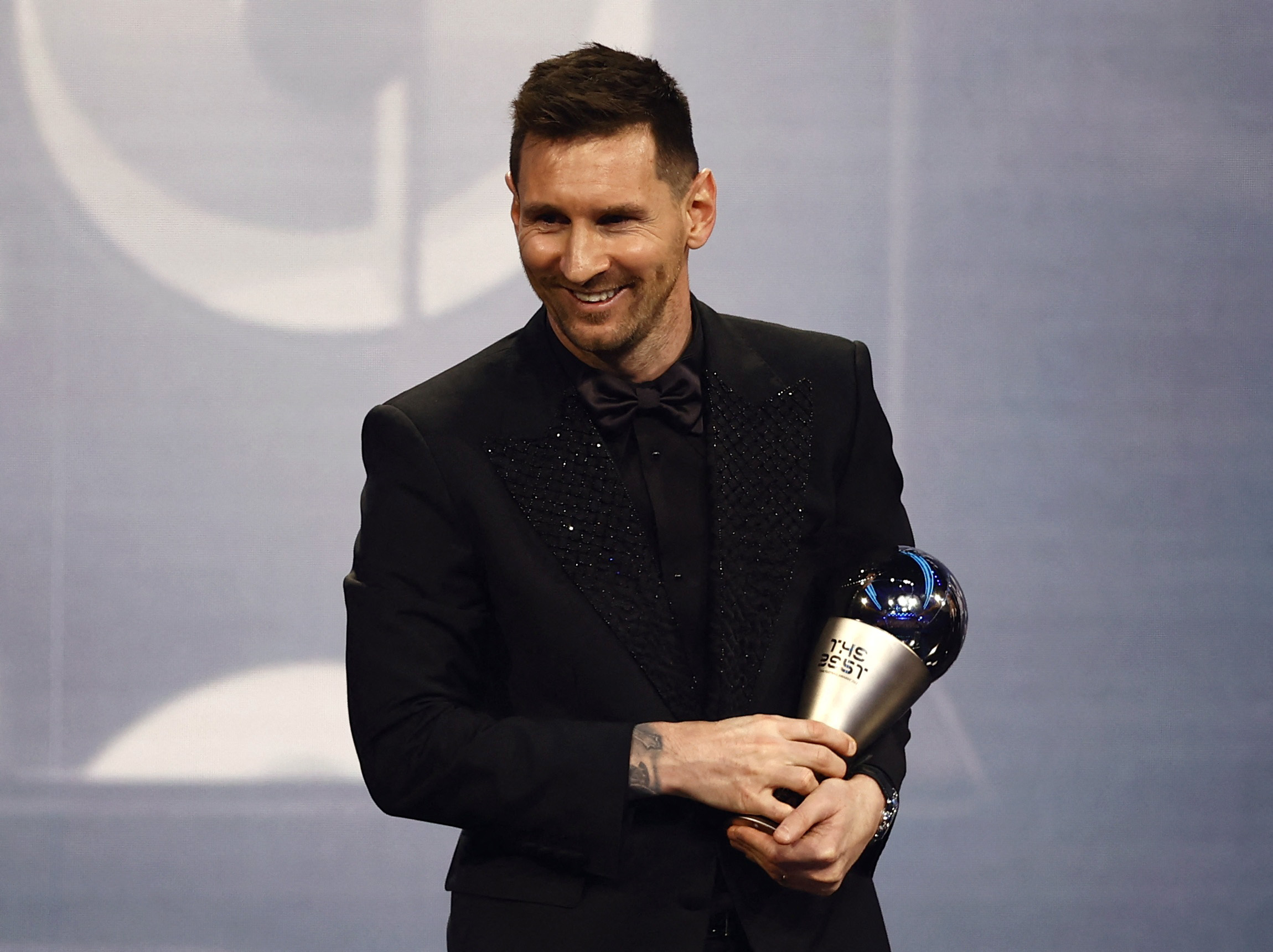 Messi gewann den Preis diesen Monat bei der Preisverleihung