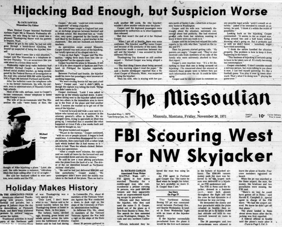 An article from 1971 in the Missoulian details the aftermath of the Michael Cooper mix-up