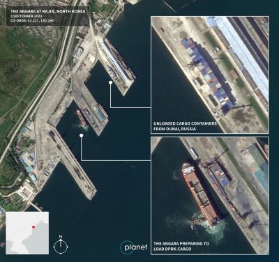 Satellitenbilder nordkoreanischer Schiffe 
