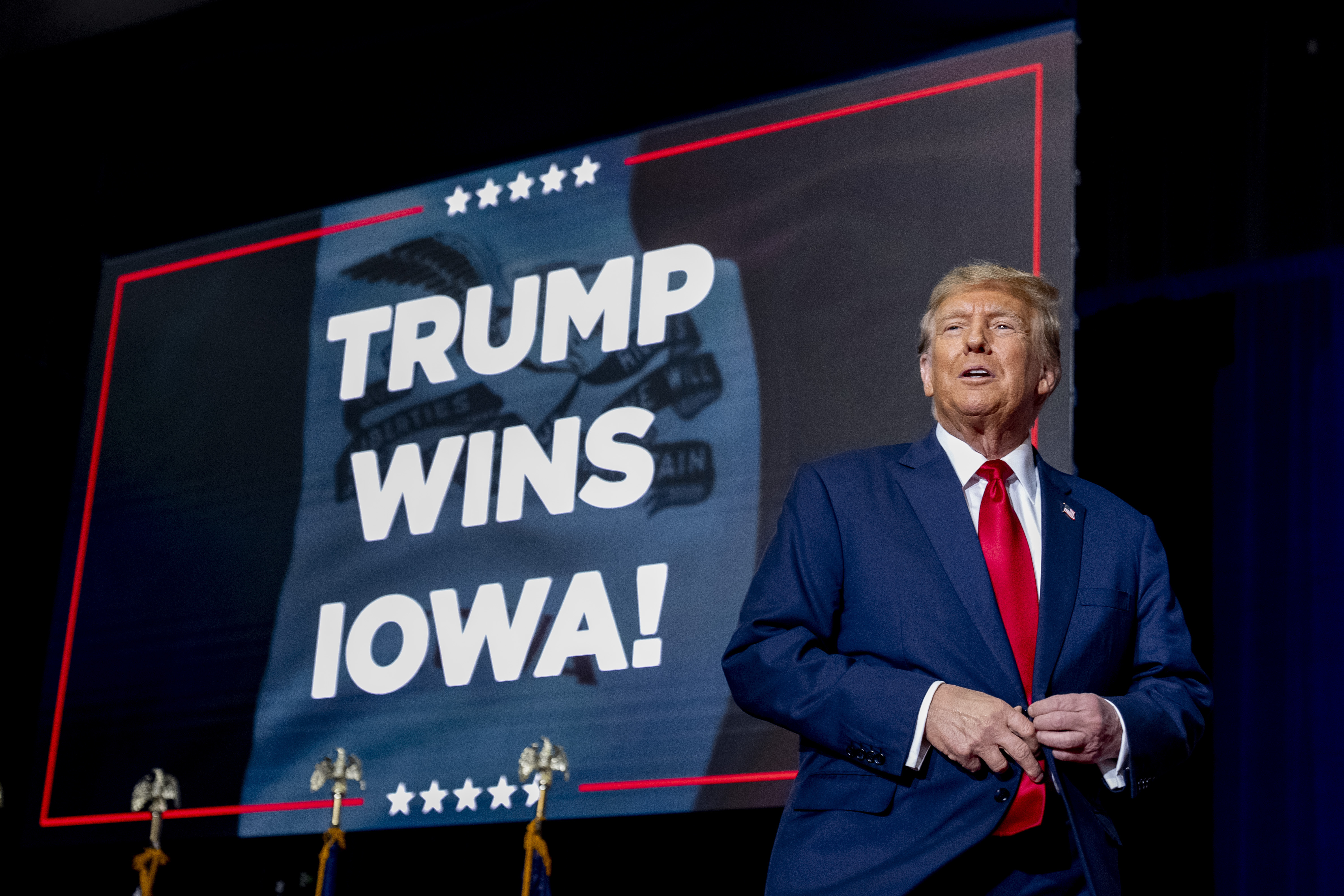 Donald Trump setzte sich bei der ersten Abstimmung für die Kandidatur der Republikaner in Iowa durch
