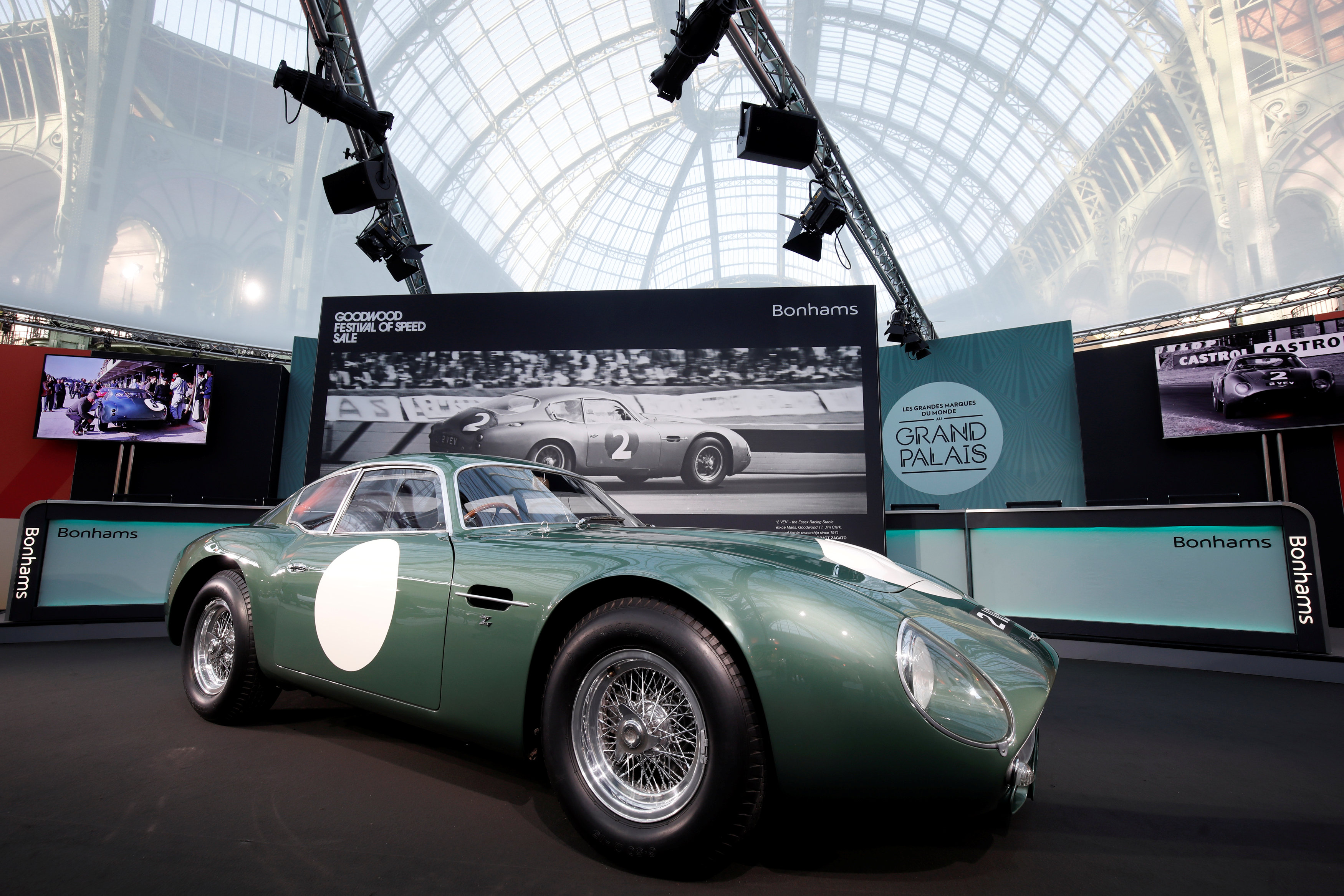 Der Aston Martin DB4 GT von 1961 wurde zuvor von der britischen F1-Legende Jim Clark gefahren