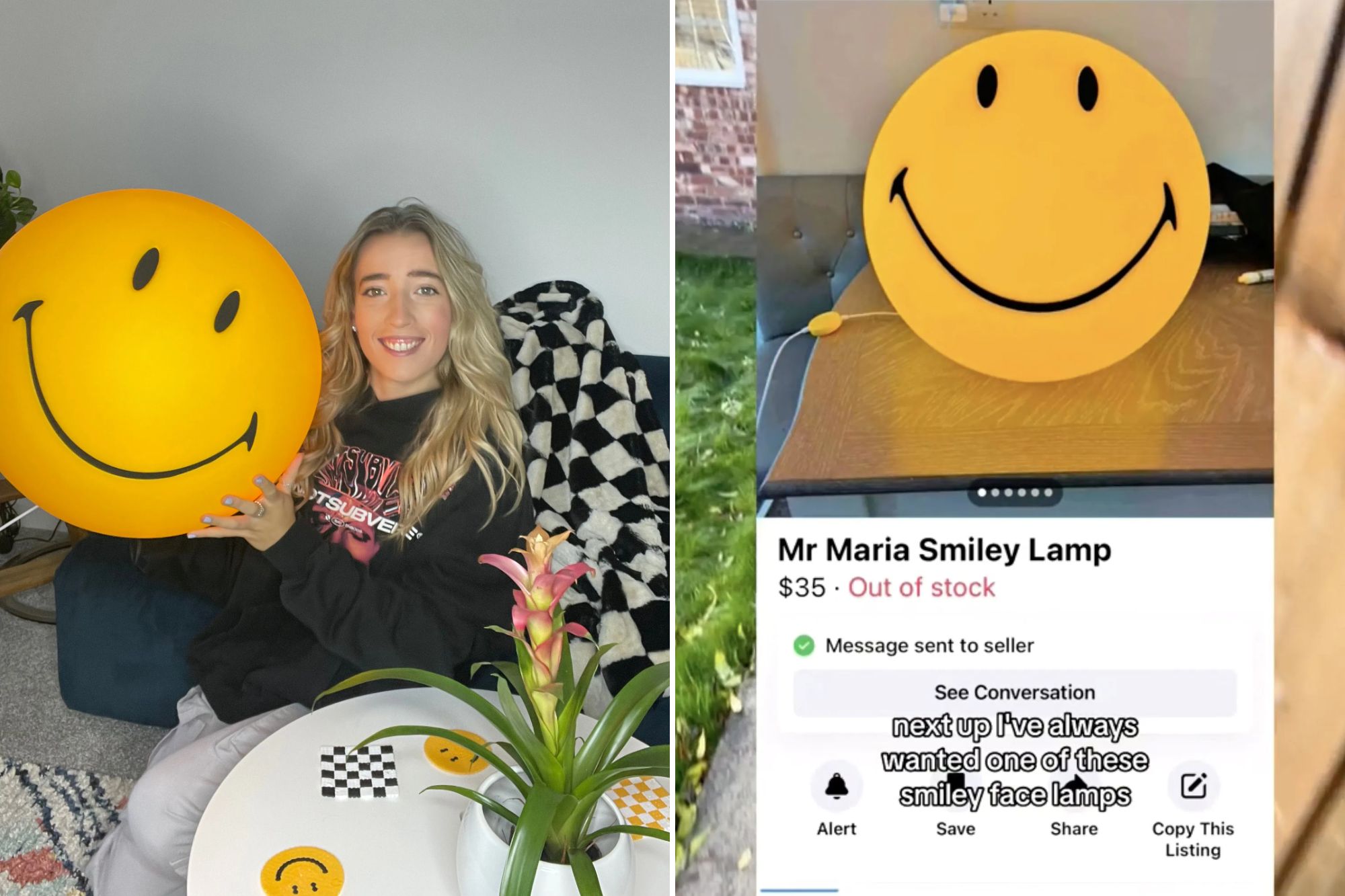 Beckys Smiley-Lampe kostete sie 100 £ weniger, als wenn sie sie direkt bei Urban Outfitters gekauft hätte