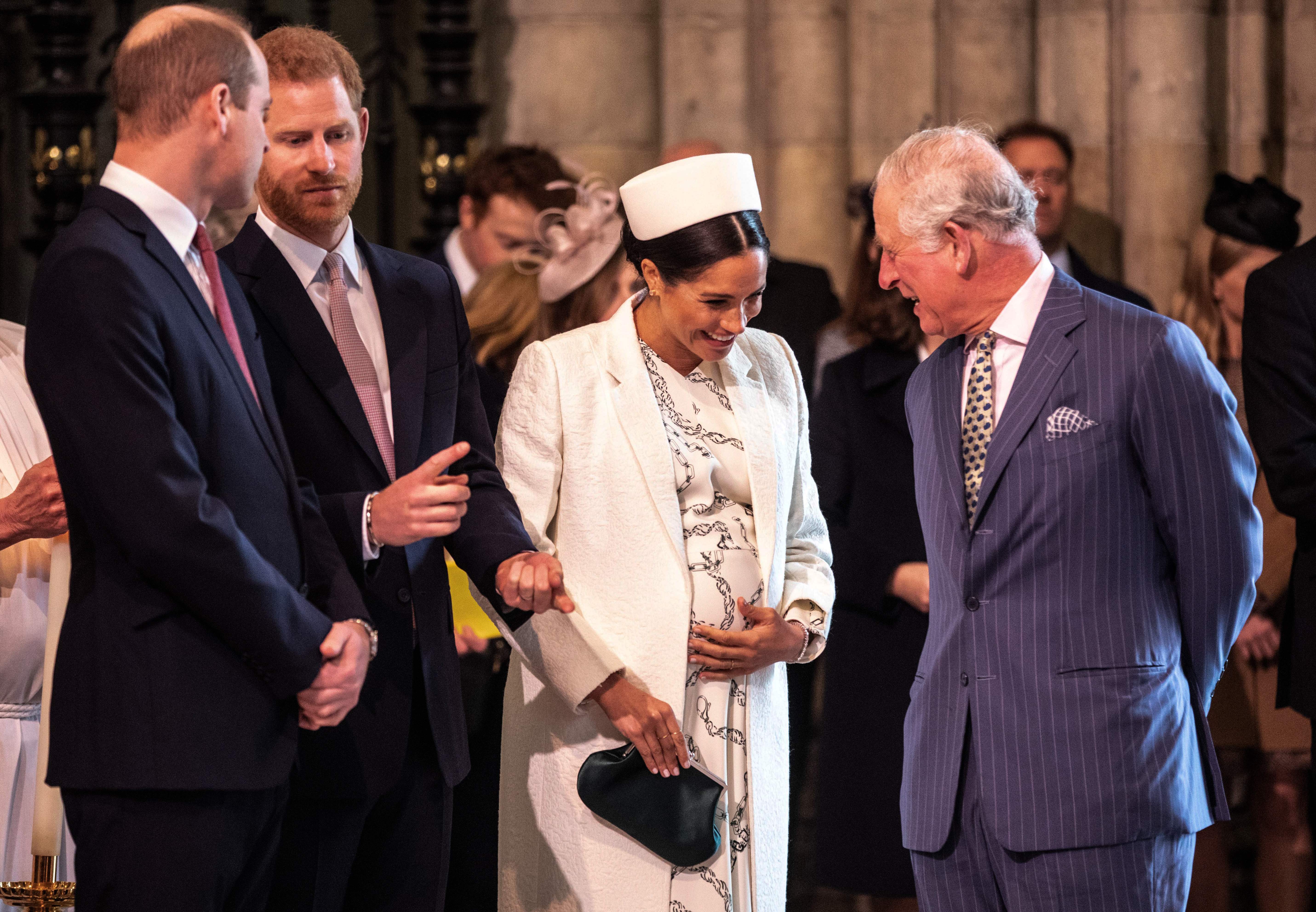 William, Harry, Meghan und Charles beim Commonwealth Day-Gottesdienst in der Westminster Abbey im März 2019