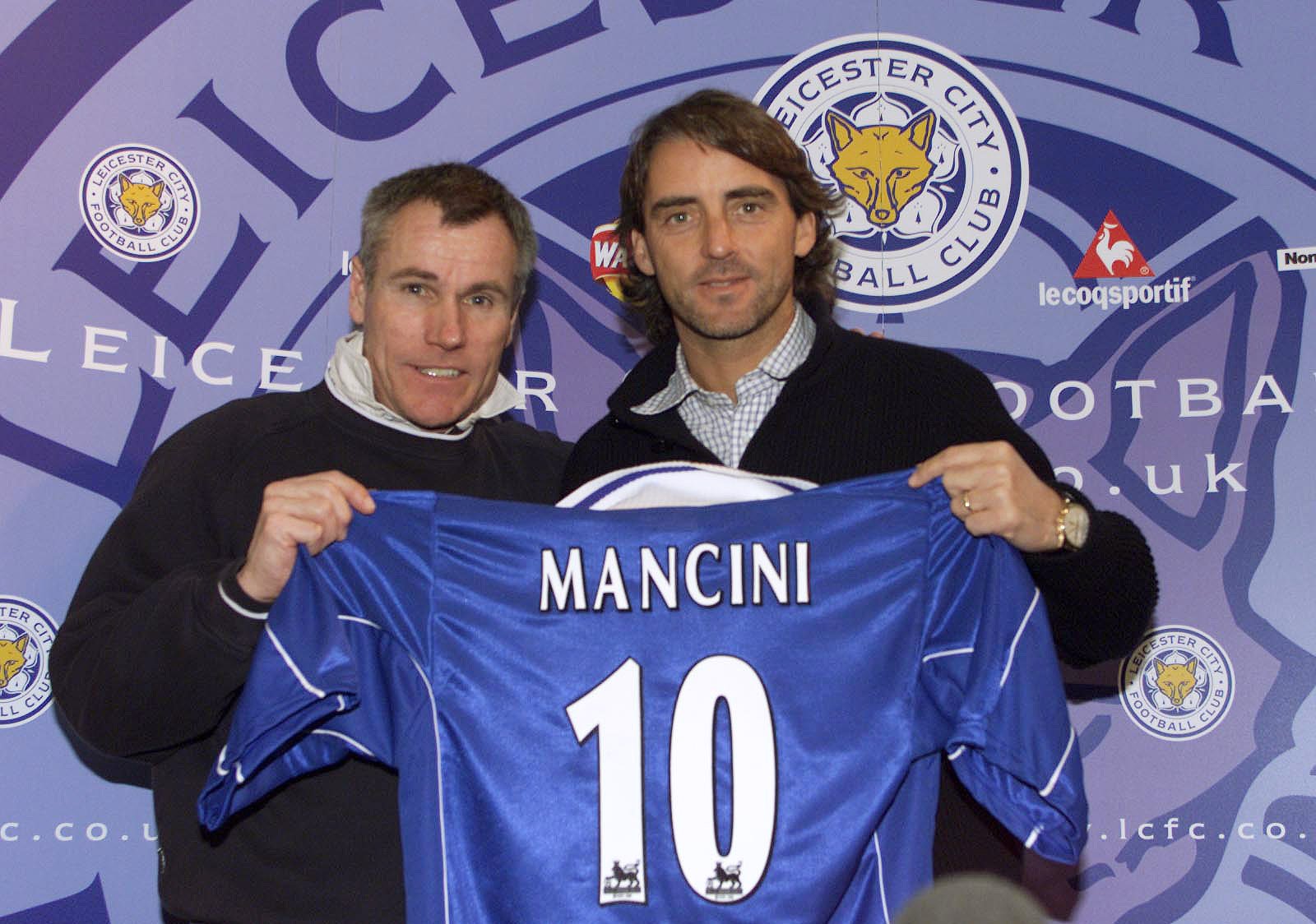 Roberto Mancini wechselte im Alter von 36 Jahren von Lazio Rom zu Leicester City, konnte aber seine früheren Erfolge nicht erreichen
