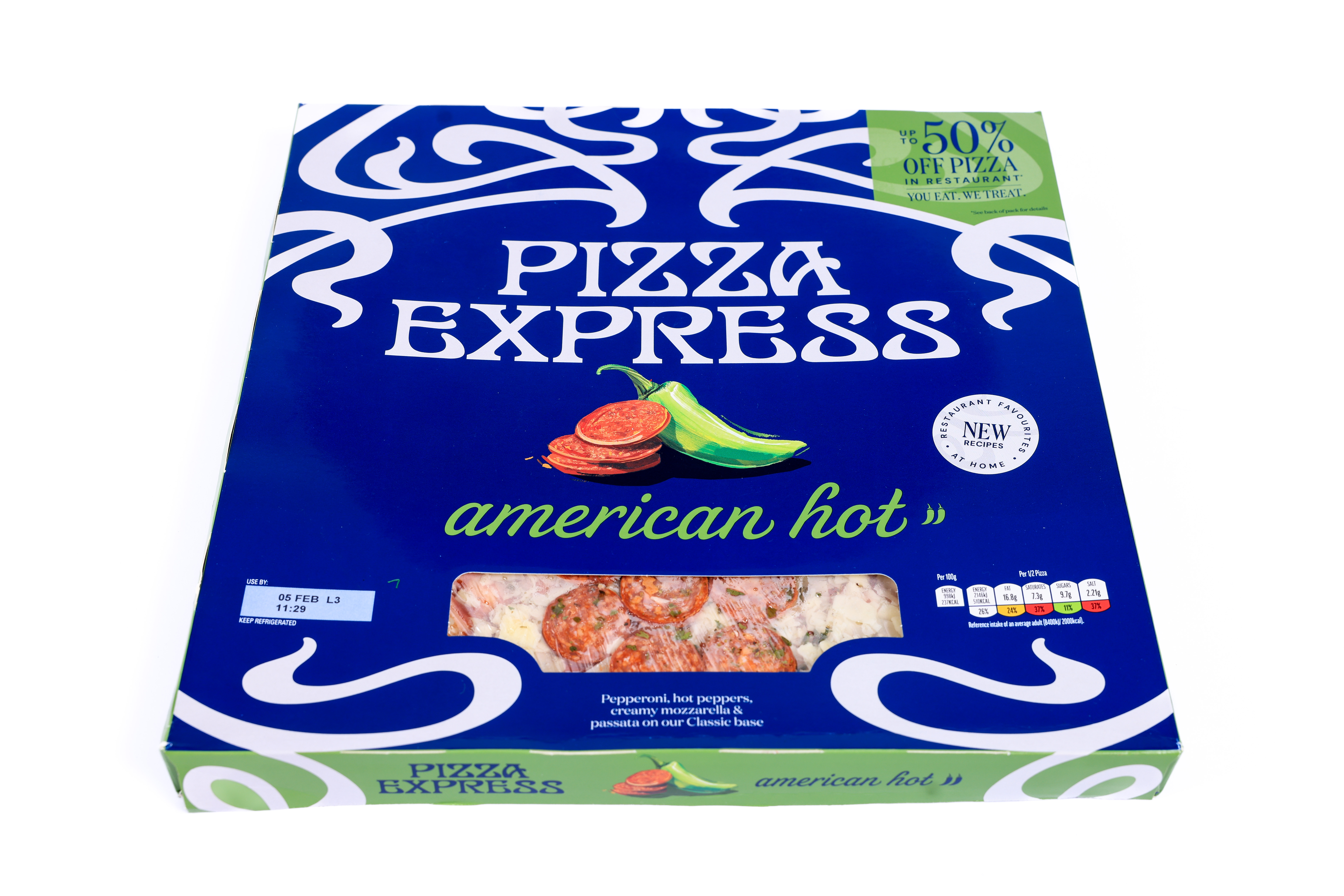 Eine Pizza Express American Hot Pizza kostet bei sainsburys.co.uk 6 £