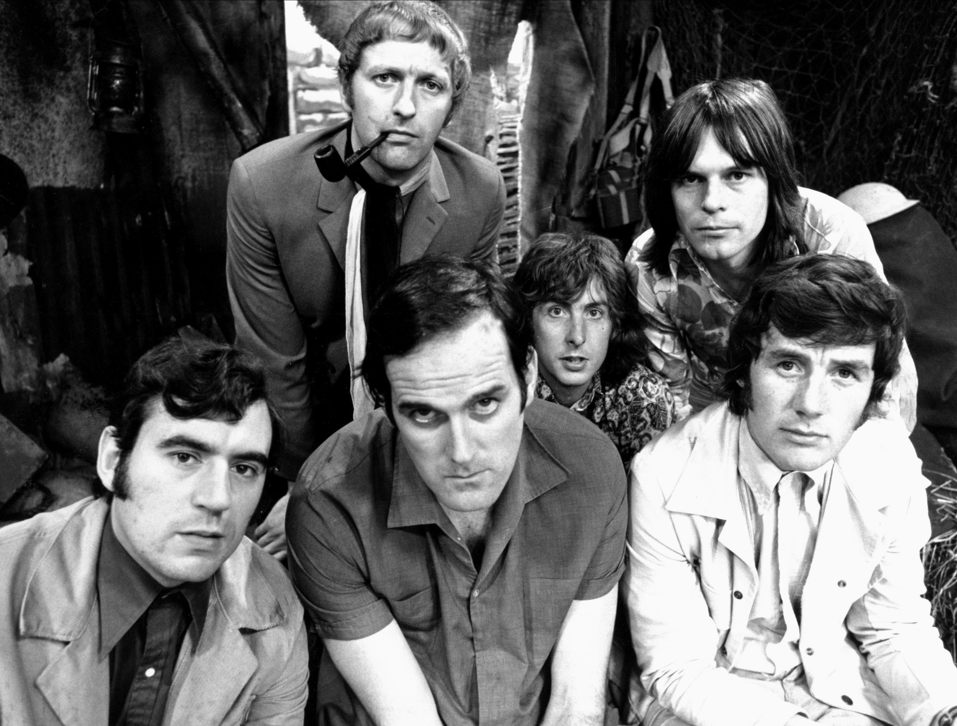 Die Pythons: Graham Chapman, Eric Idle, Terry Gilliam, Terry Jones, John Cleese und Michael Palin
