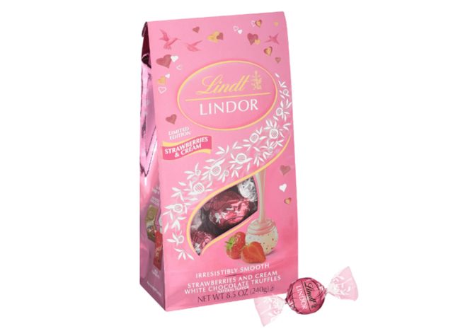 Lindt Lindor Erdbeeren und cremeweiße Schokoladentrüffel