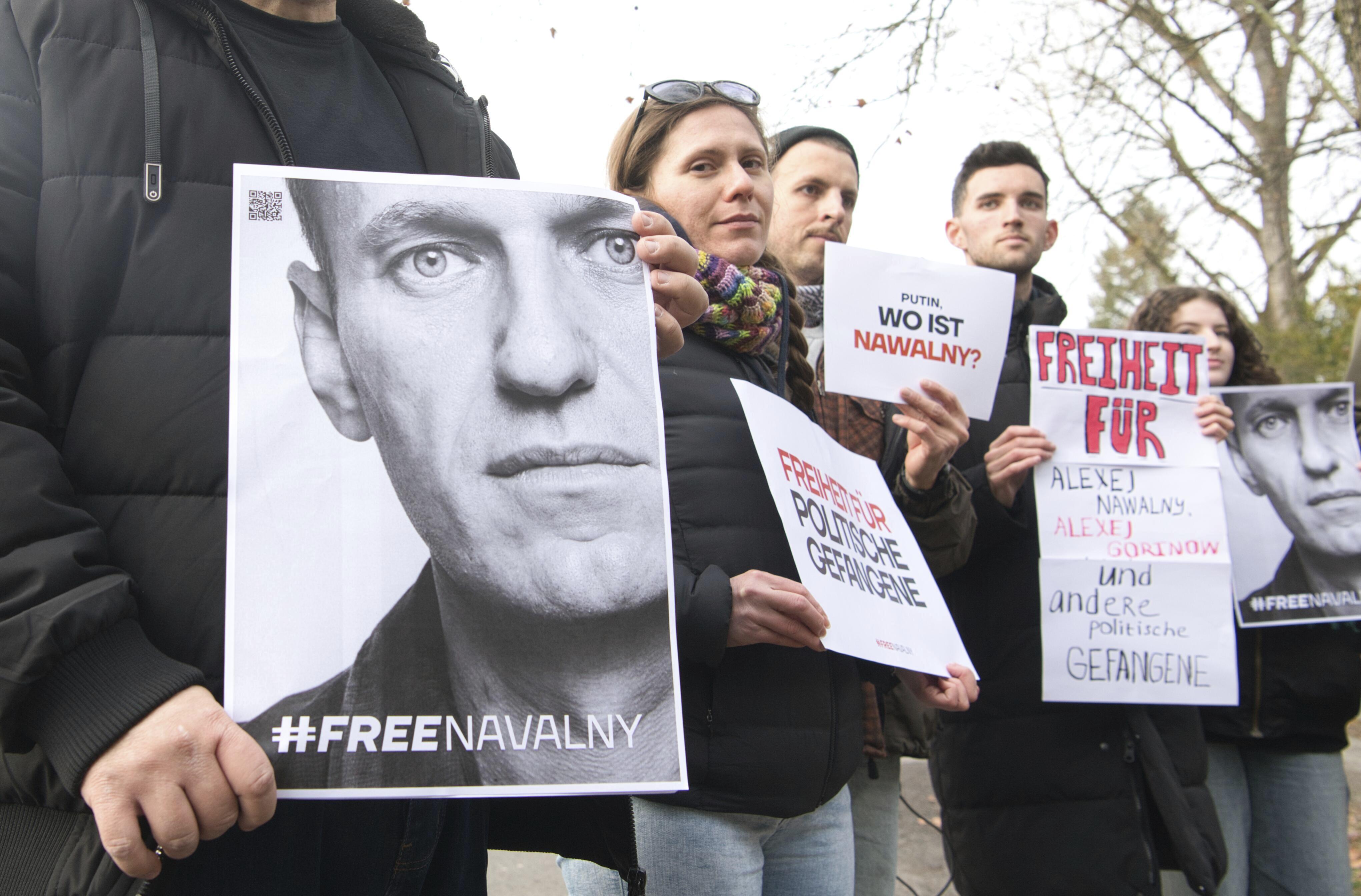 Protesters gathered in December after his weeks-long disappearance from his prison cell