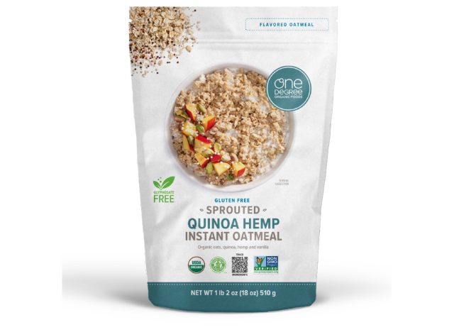 ein Grad gekeimtes Quinoa-Hanf-Instant-Haferflockenmehl