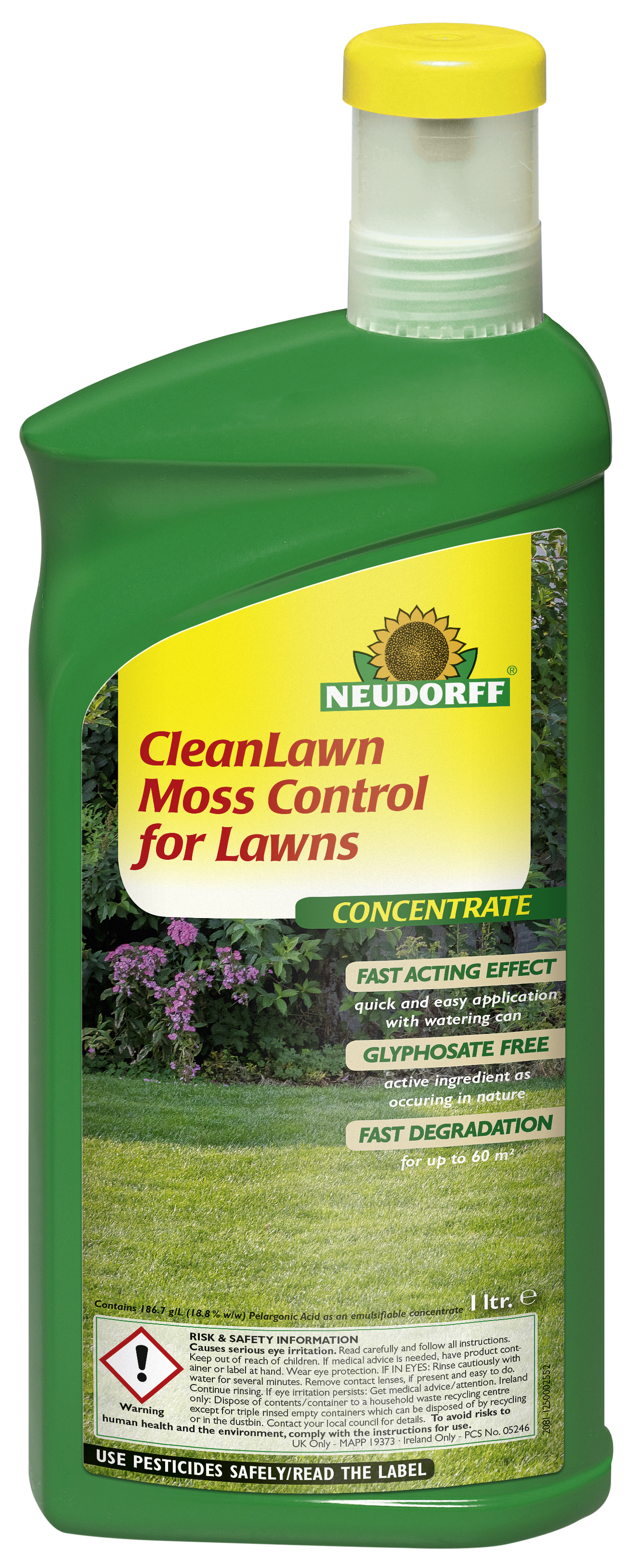 Gewinnen Sie im Rasenpflege-Paket zusätzlich einen Liter Moosbekämpfungsmittel für den Rasen.