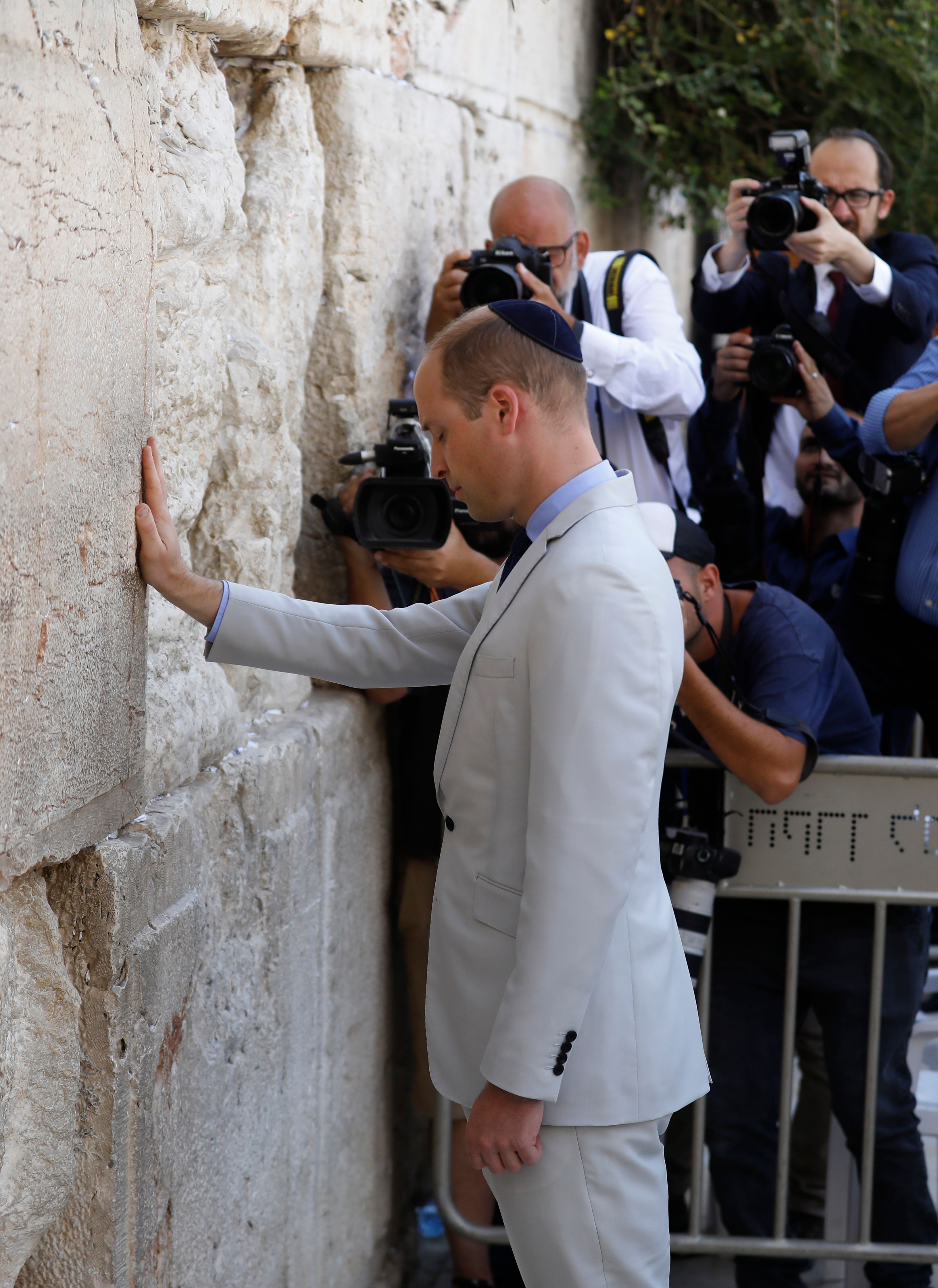 Prinz William während seiner Reise nach Israel im Jahr 2018