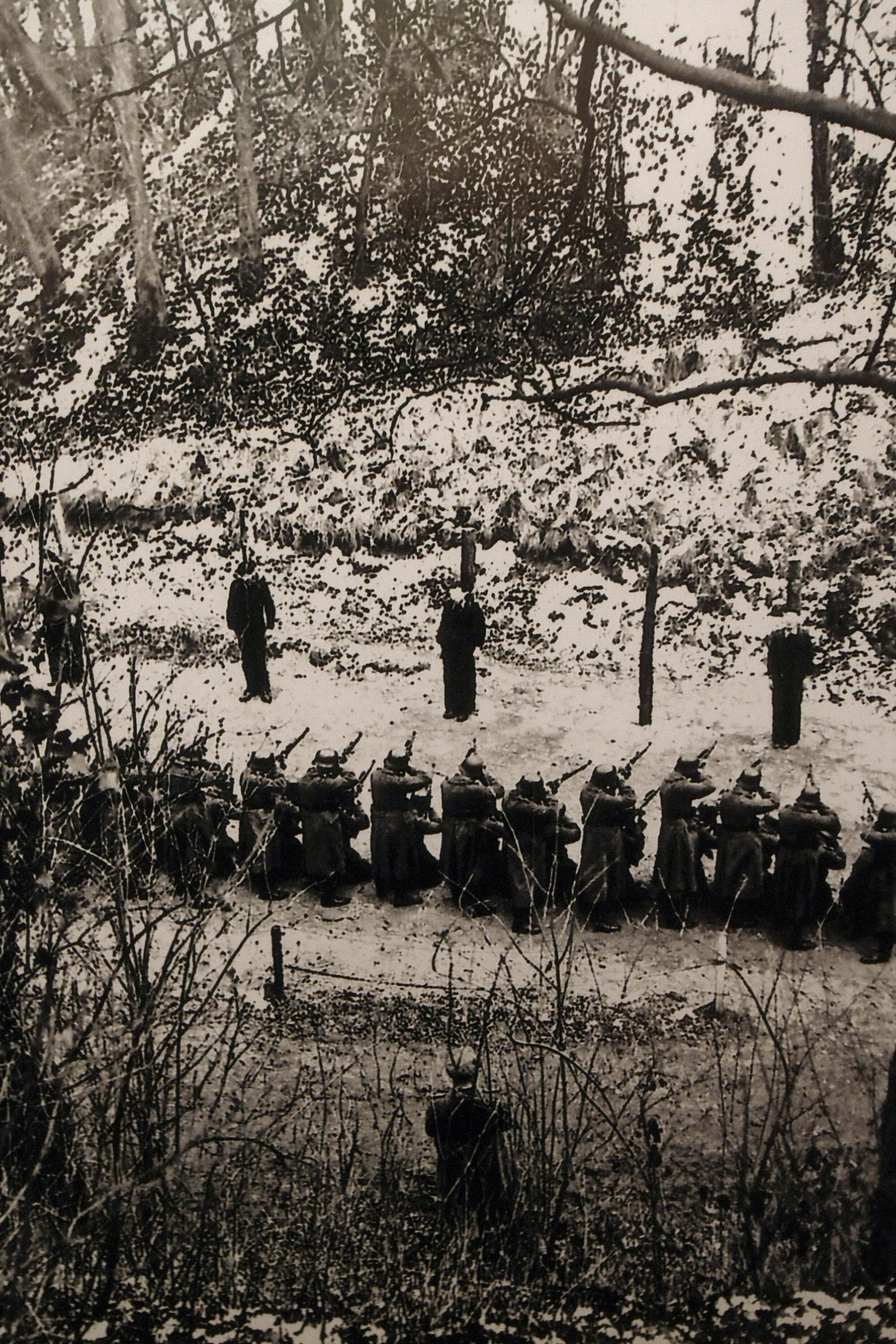 French resistance members being executed at the Mont Valerien military camp by German soldiers on February 21, 1944.