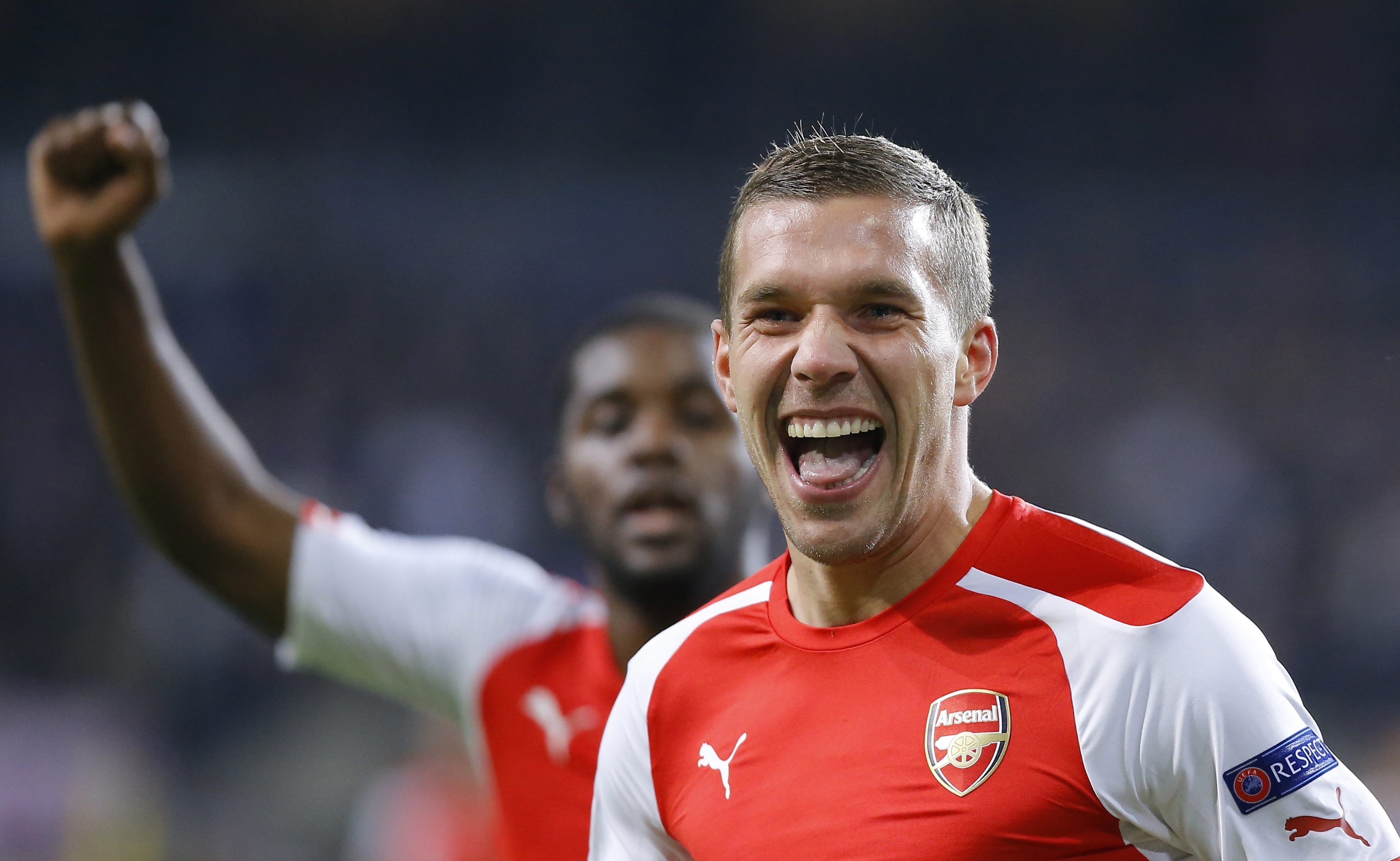 Podolski verbrachte drei Jahre bei Arsenal und gewann den FA Cup