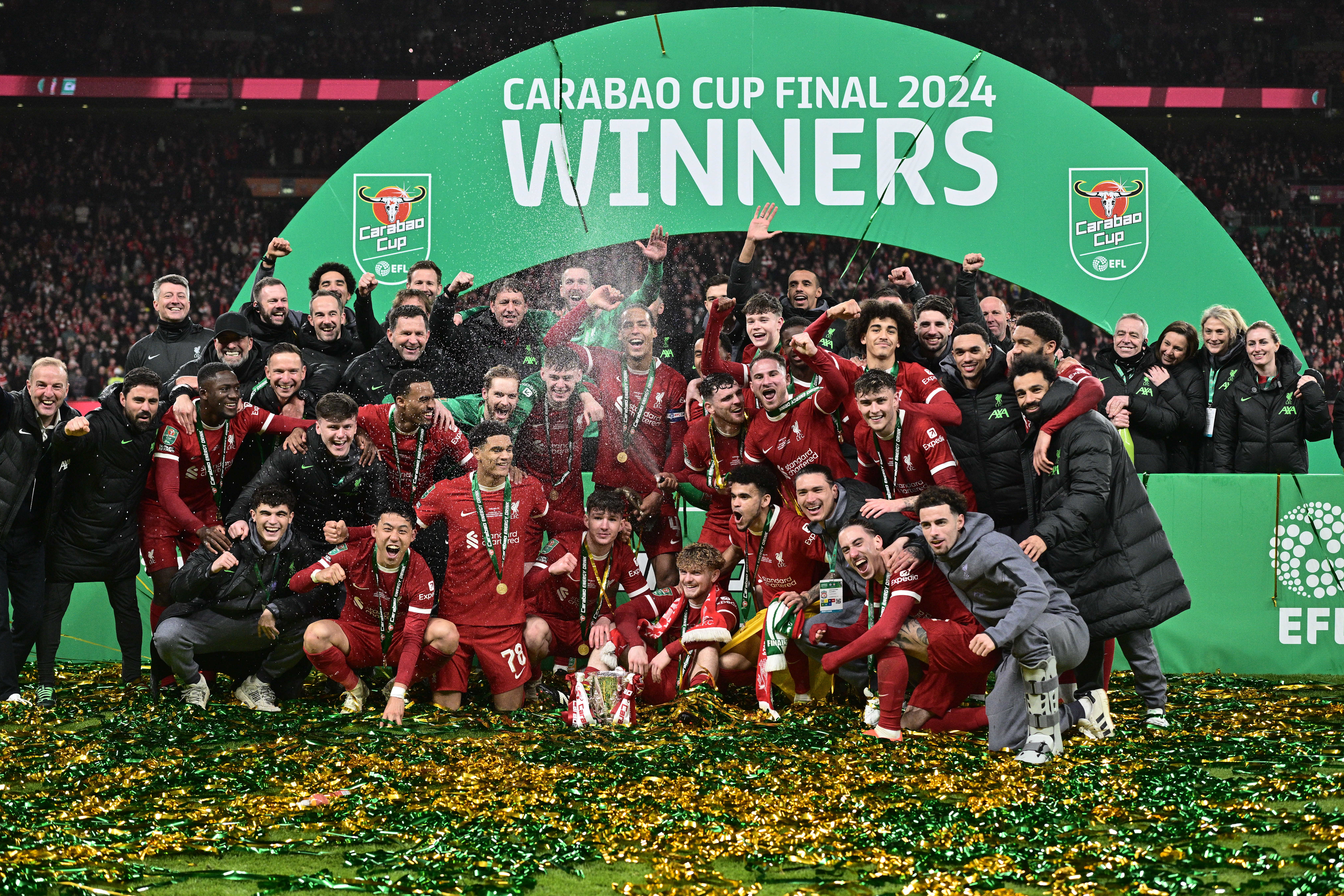 Liverpool krönte sich nach dem 1:0-Sieg zum Carabao-Cup-Gewinner