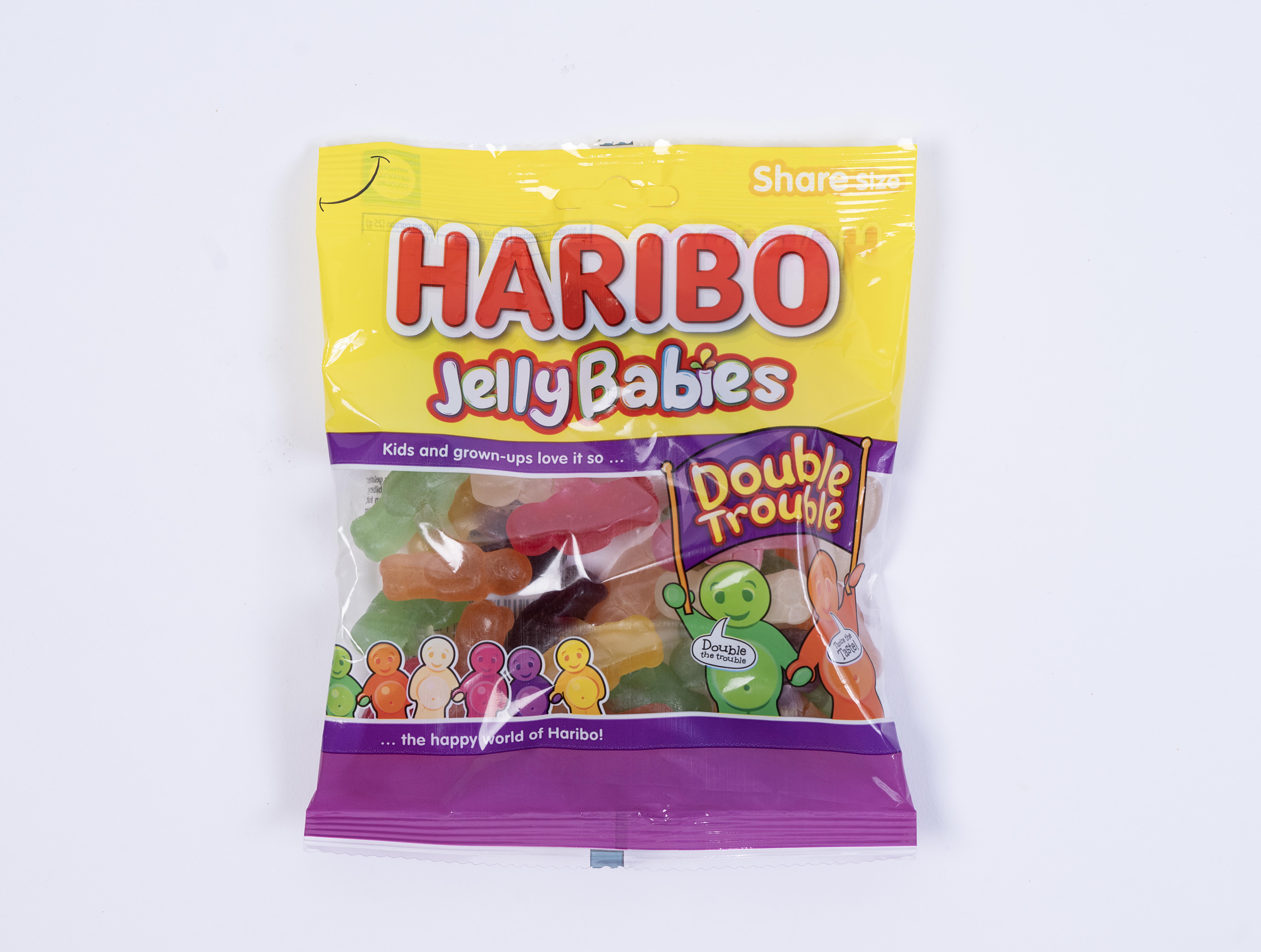 Die Baby-Bonbons von Haribo unterscheiden sich schon in der Verpackung deutlich voneinander