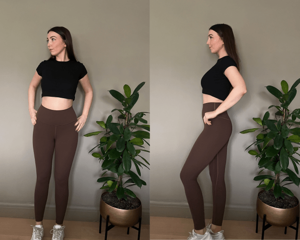 The Lululemon Align leggings are super flattering whether working out or working from home