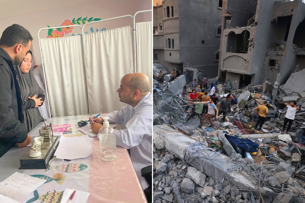 Gaza-Arzt in der Klinik im Flüchtlingslager Nuseirat