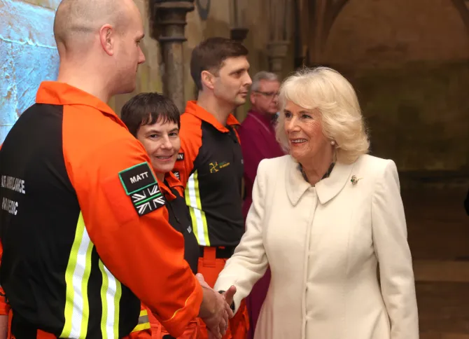 Queen Camilla spoke out about the King at a charity event last night