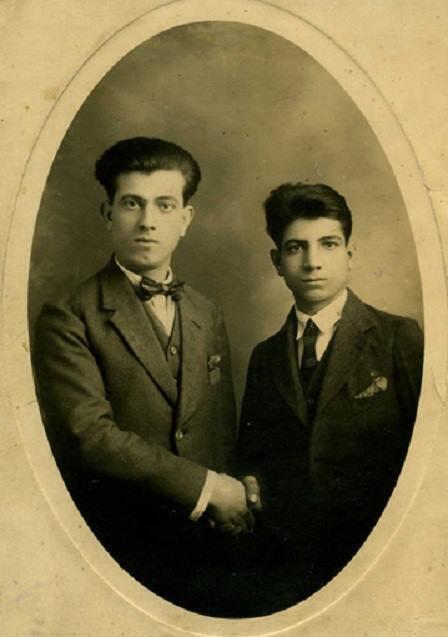Garabed and Missak Manouchian in 1924 in La Seyne-sur-Mer, shortly after their arrival in France.