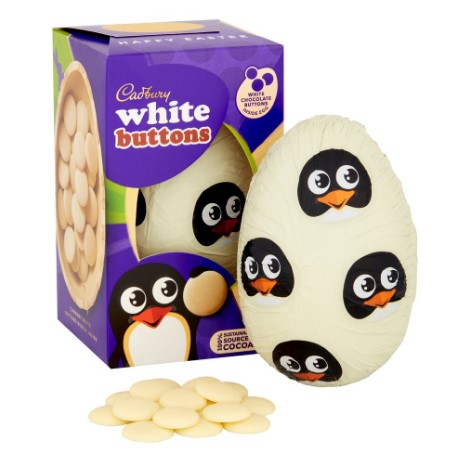 Cadbury Easter Egg White Chocolate & Buttons sind bei Tesco um 25 Pence gestiegen