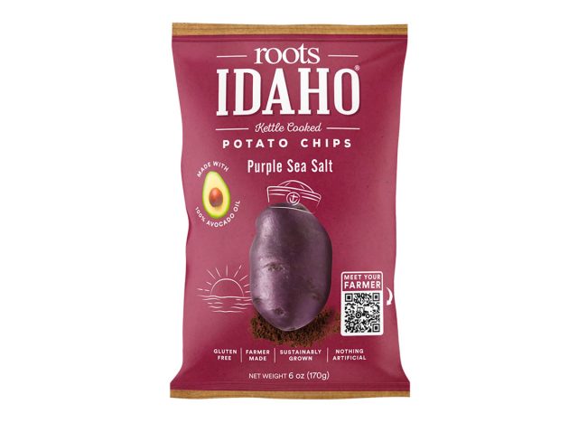 Roots Idahos im Kessel gekochte Kartoffelchips mit violettem Meersalz
