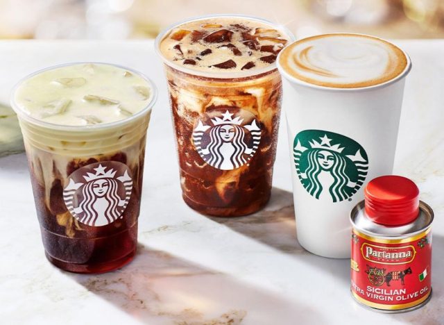 Starbucks "Oleato" Linie von mit Partanna-Olivenöl angereicherten Kaffees.