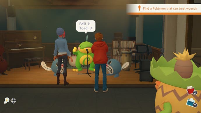 Ein singendes Pokémon im Hi-Hat Café, einem regelmäßigen Treffpunkt in Meisterdetektiv Pikachus Rückkehr.