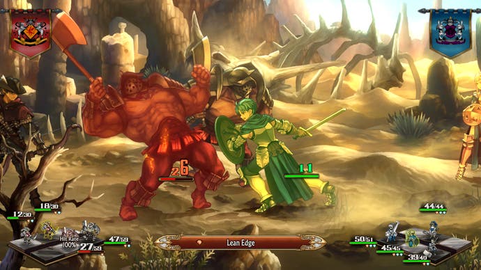 Alain greift in einem Screenshot von Unicorn Overlord einen Feind an