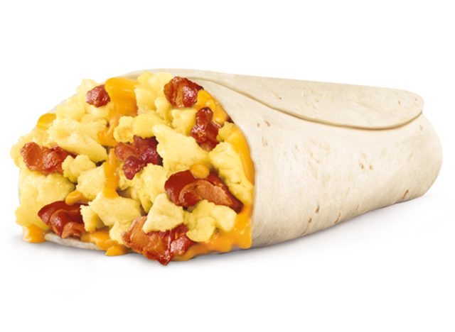 Sonic Jr. Frühstücks-Burrito mit Wurst, Ei und Käse