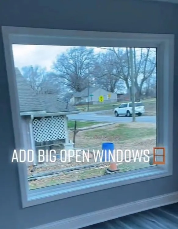 Sie sagte, große Fenster würden auch helfen