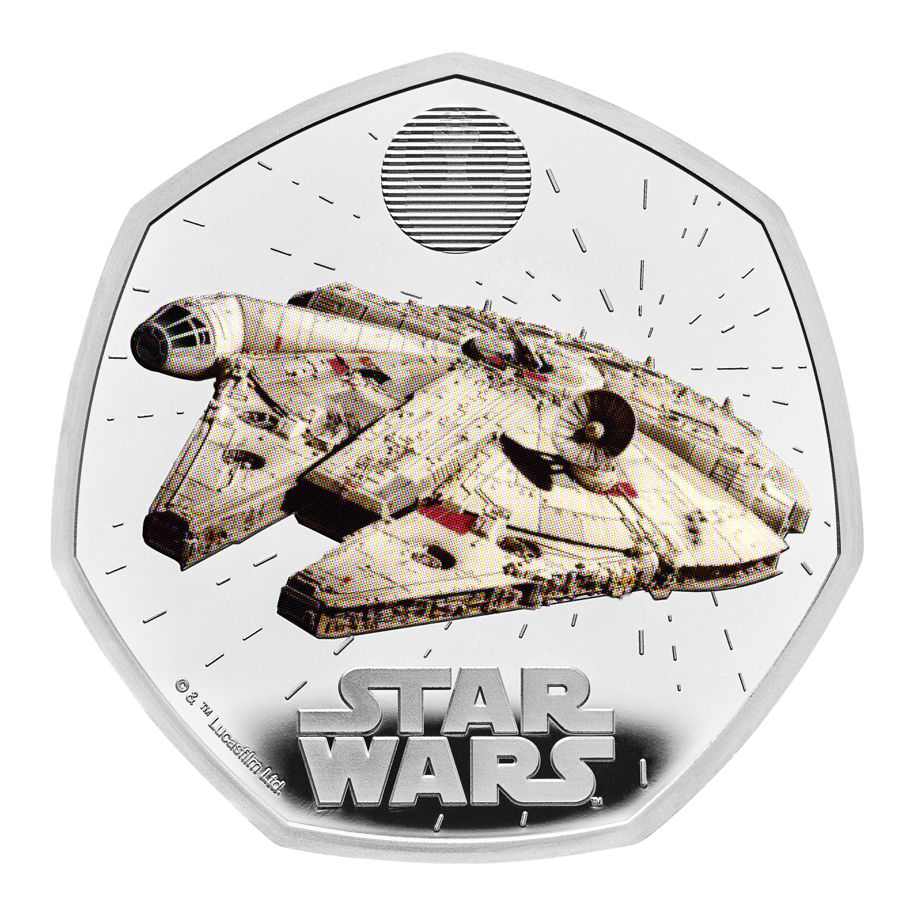 Die Falcon-Münze trägt außerdem das Starbird-Symbol der Rebellenallianz