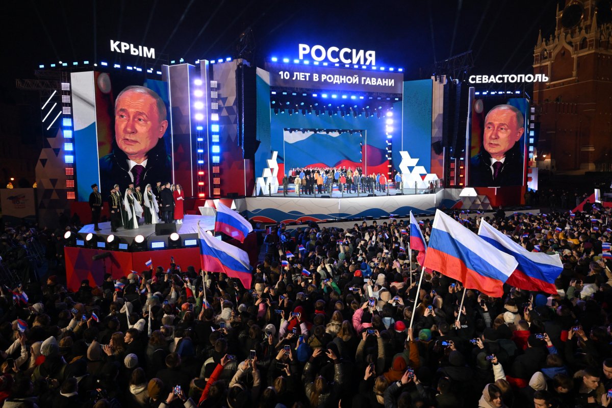 Putin feiert, 10. Jahrestag, Krim, Annexion, Russland