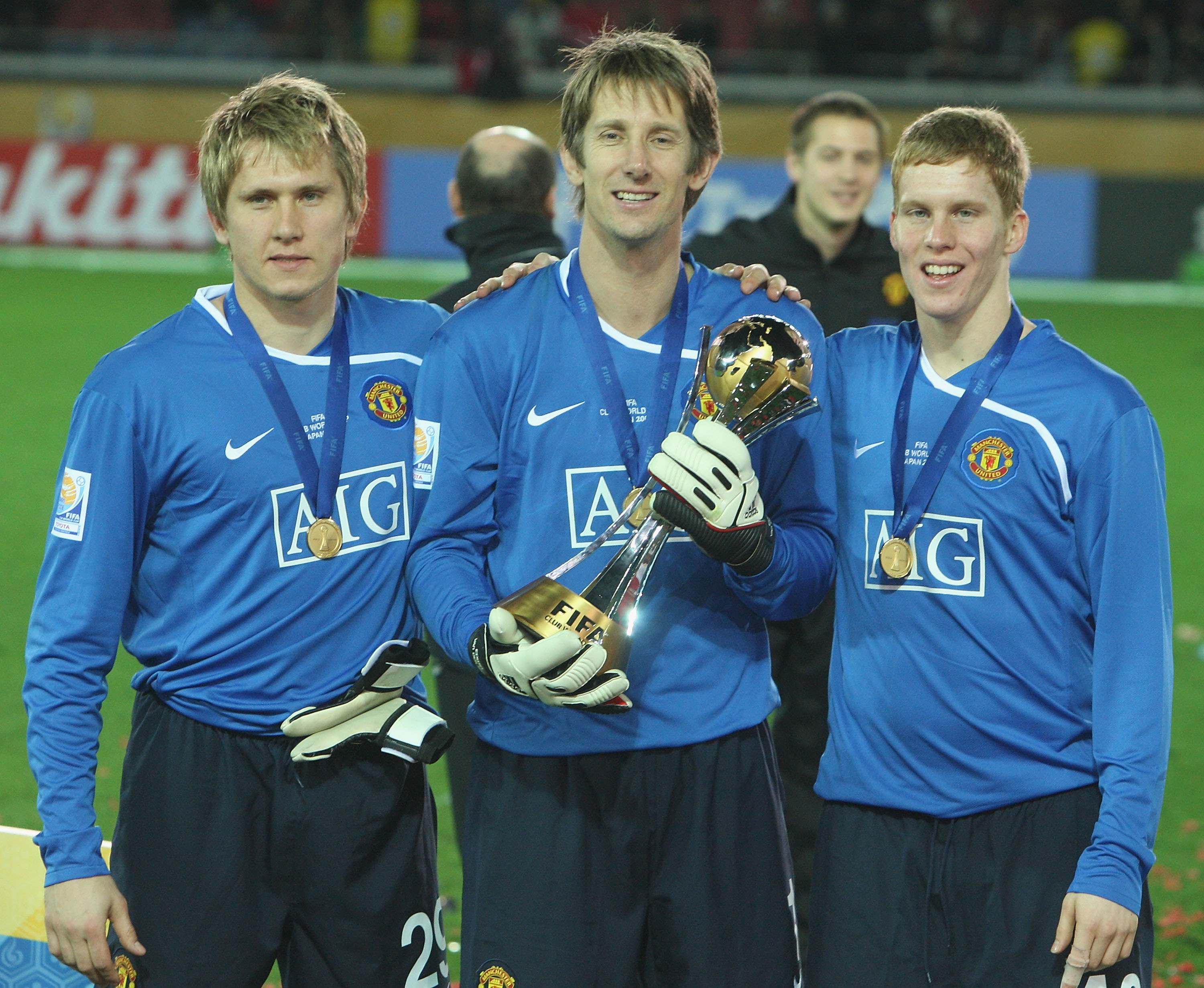 Kuszczak, Edwin van der Sar und Ben Amos gewannen 2008 den FIFA-Weltmeisterschaftspokal