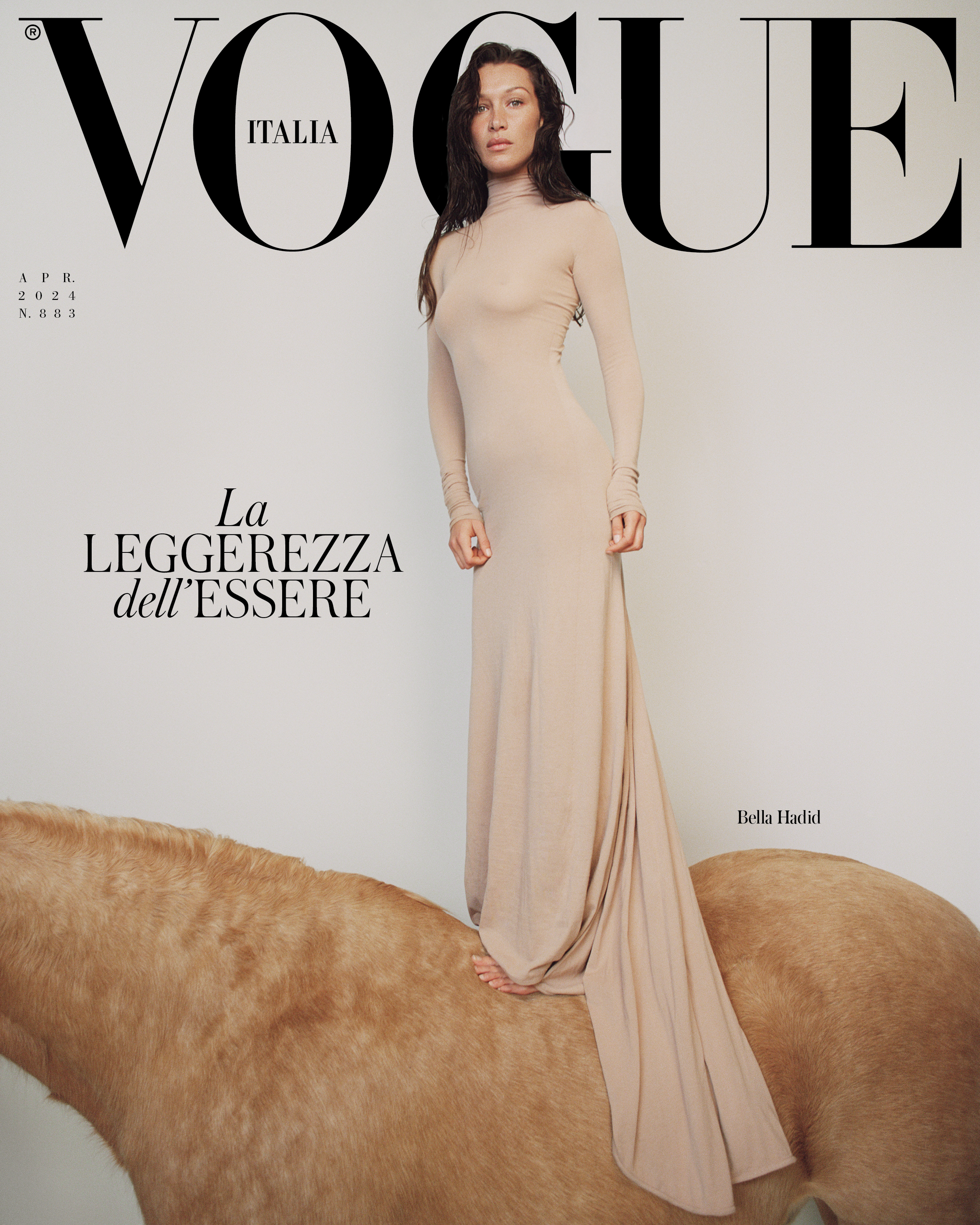 Bella für die April-Ausgabe der Vogue Italia
