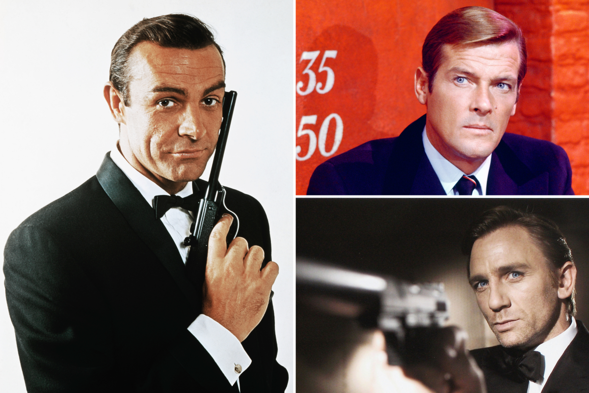 Connery, Moore und Craig als James Bond