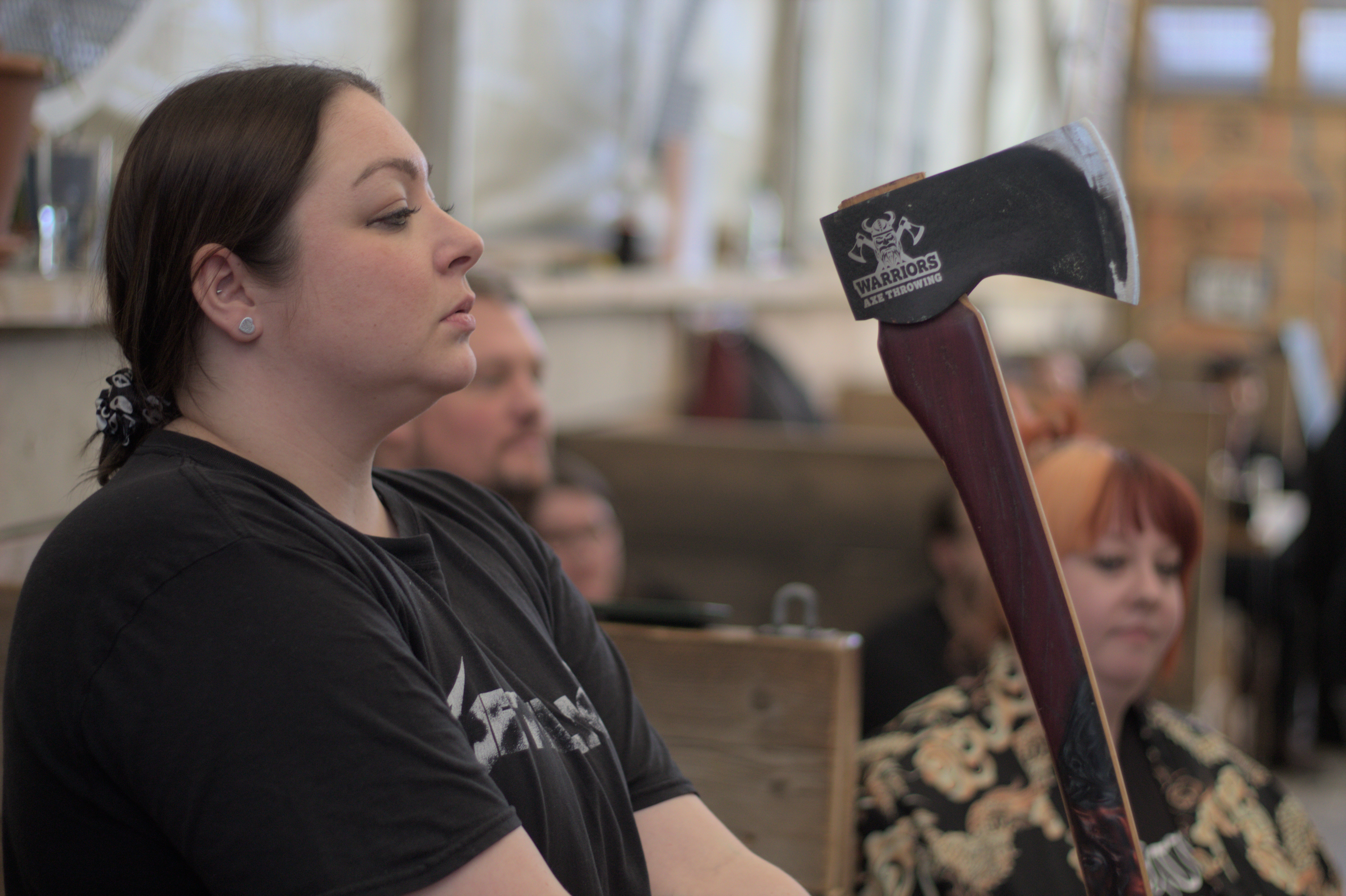 Kat set up Europe's first ladies-only axe-throwing club