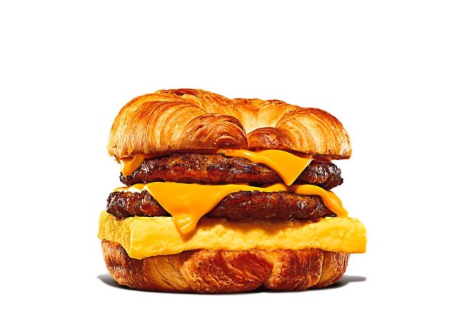 Doppelte Wurst, Ei und Käse Croissan'Wich Burger King
