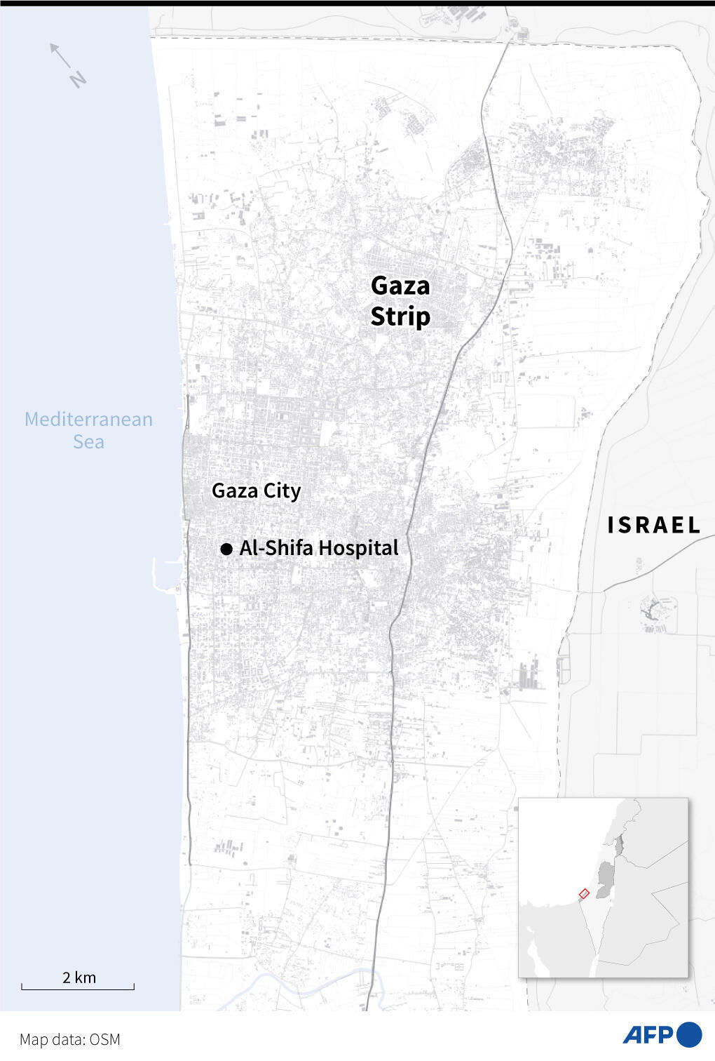 Nördlicher Gazastreifen und Al-Shifa-Krankenhaus