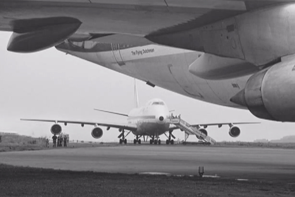 Bild der beiden Flugzeuge kurz vor dem Absturz