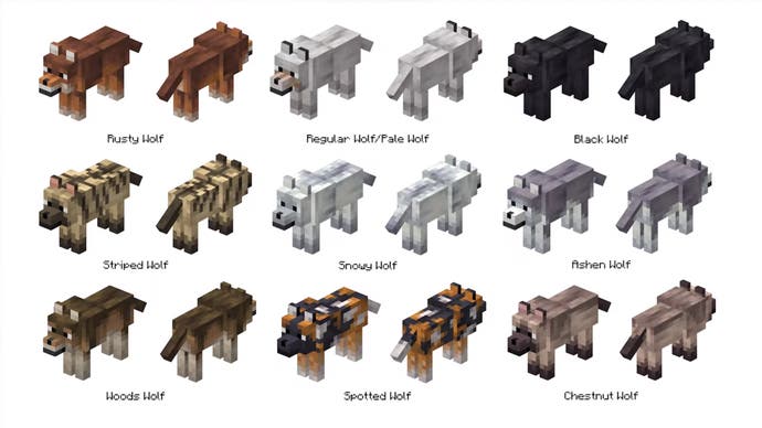 Minecraft-Wolf-Varianten