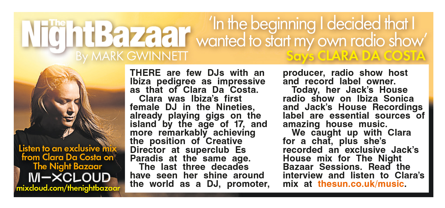 Clara Da Costa was the focus of The Night Bazaar in Something For The Weekend in The Sun on Friday 12th April