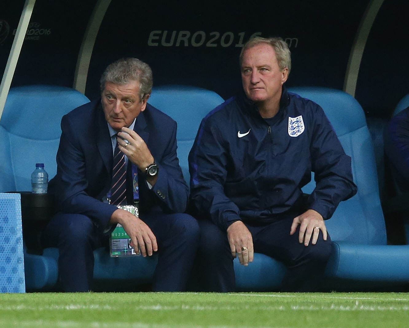 Roy Hodgson mit seinem Assistenten Ray Lewington während ihrer Zeit in England