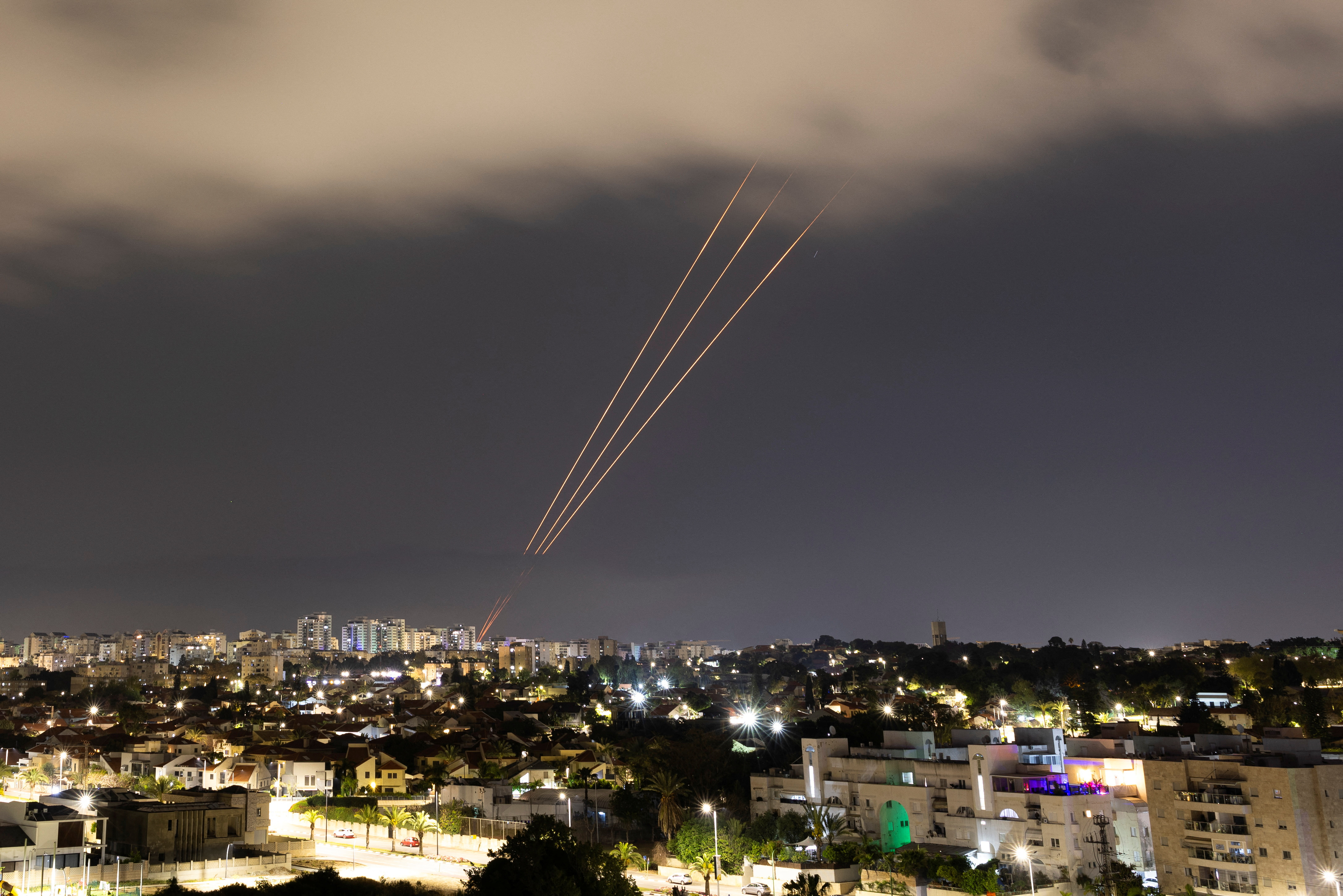 Israels Raketenabwehrsystem wirkt dem iranischen Luftangriff entgegen