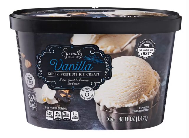 Speziell ausgewähltes Vanille-Premium-Eis bei Aldi