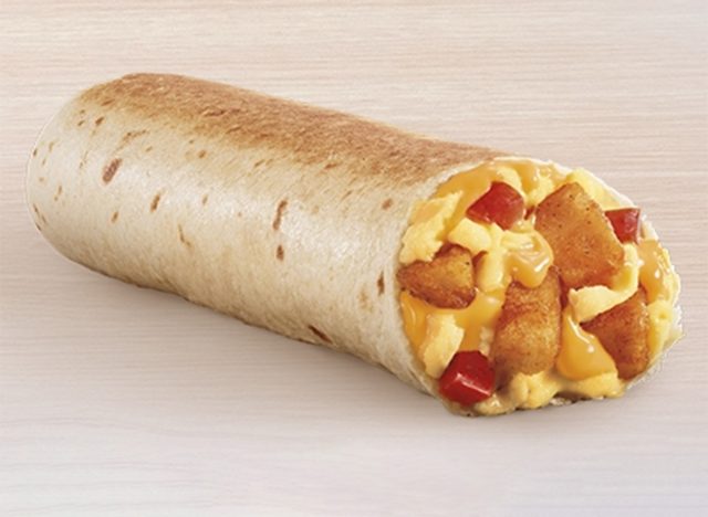 Käsig geröstete Frühstücks-Burrito-Kartoffel