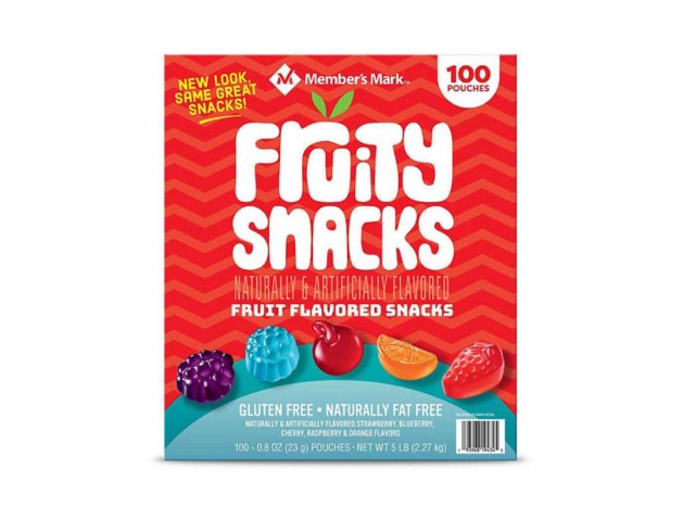 Schachtel mit fruchtigen Snacks von Member's Mark