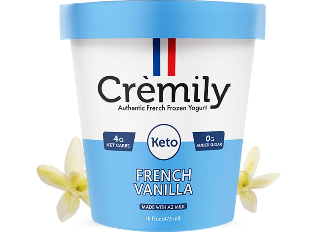 Cremiger französischer Frozen Yogurt, Vanille