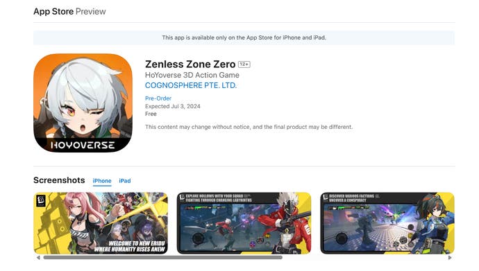 Erscheinungsdatum von Zenless Zone Zero online
